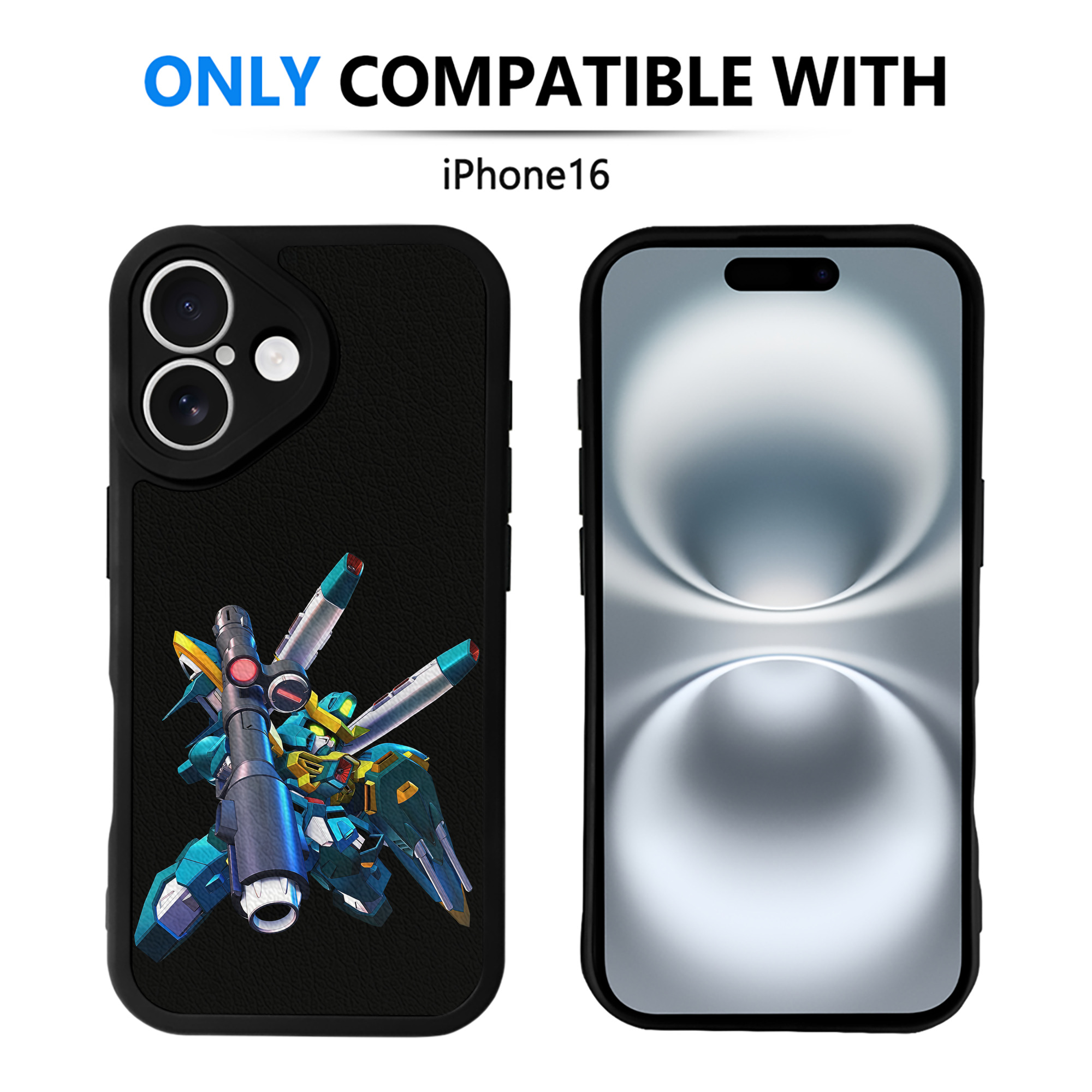 （画像用） 機動戦士ガンダム Mobile Suit Gundam 【iPhone 16シリーズ対応】シリコンスマホケース（レザー調） 材質：シリコン